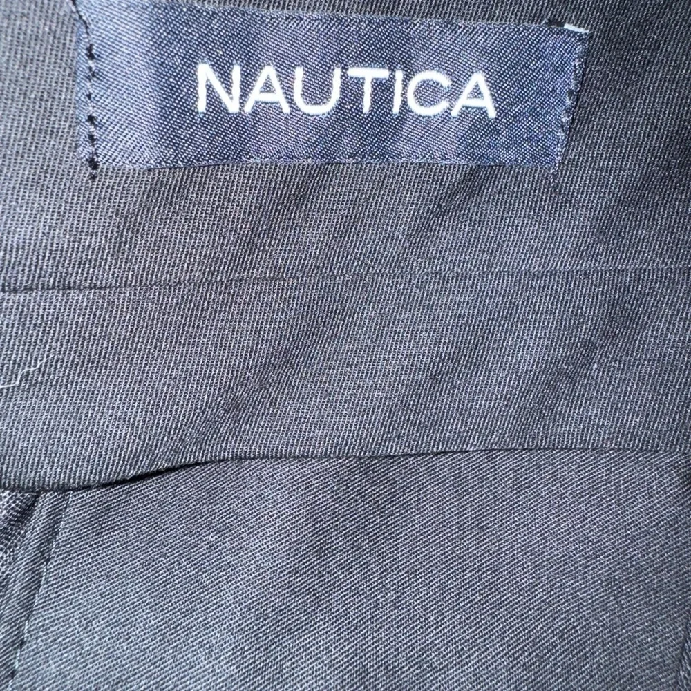 Classic custom wool Nautica Charcoal Pinstripe Men's suit set